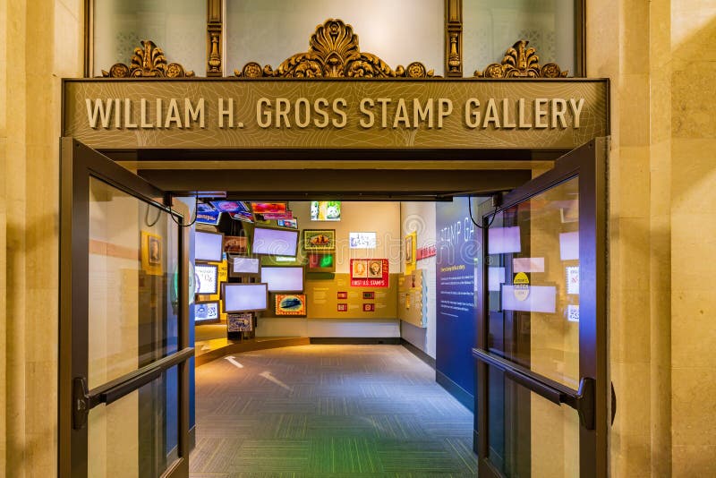 Interior View of the Smithsonian`s National Postal Museum Editorial