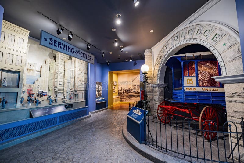 Interior View of the Smithsonian`s National Postal Museum Editorial