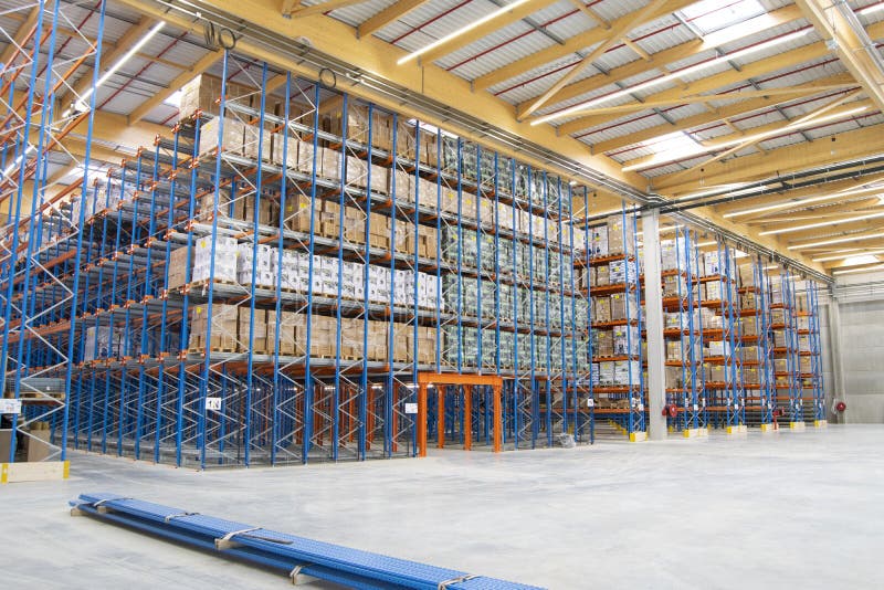 Interior View of a Warehouse Stock Photo Image of view, storehouse
