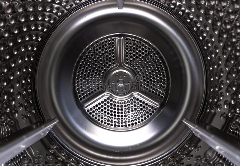 Interior View of a Washing Machine, Dryer Stock Image - Image of