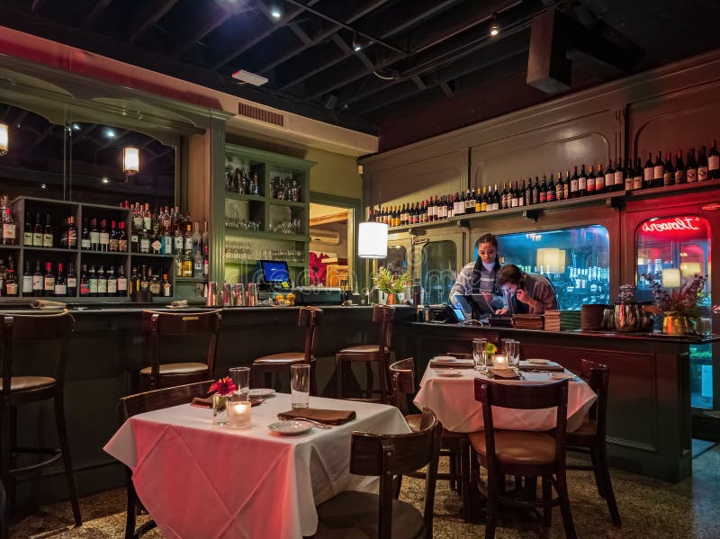 Interior View of a Western Style Restaurant Editorial Stock Image