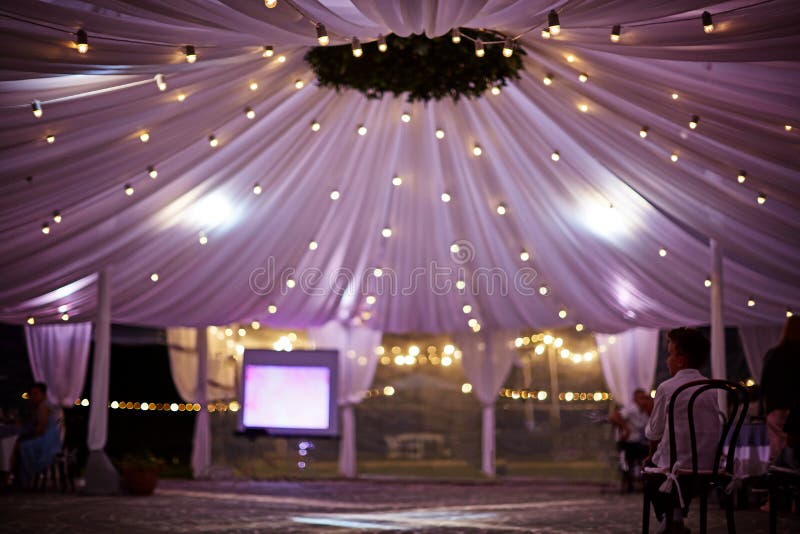 Dramatic Wedding Tent Drapes Stock Photo Image of concept, classy