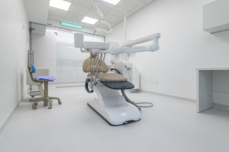 Interior of Dental Surgery Room with Special Equipment Stock Image - Image  of blue, accessory: 195801525