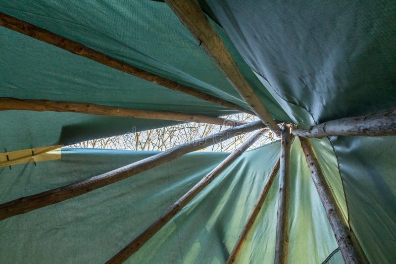 The interior of the wigwam stock photo. Image of traditional 271226390