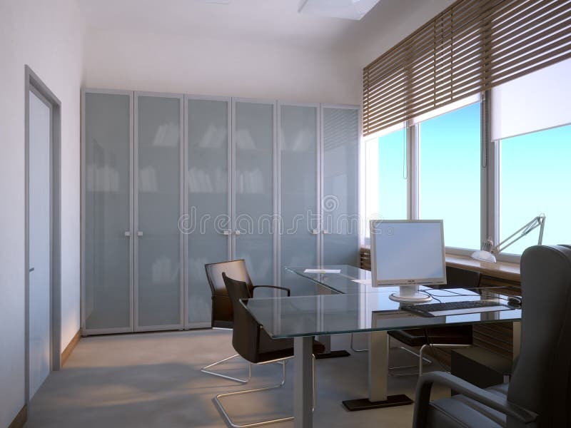 Interiore dell'ufficio royalty illustrazione gratis Interiore dell'ufficio royalty illustrazione gratis
