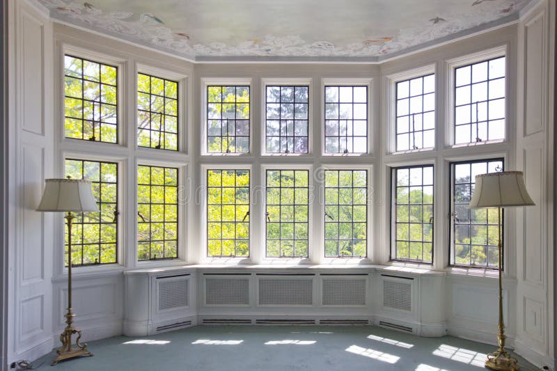 Interiore francese della finestra della lastra di vetro