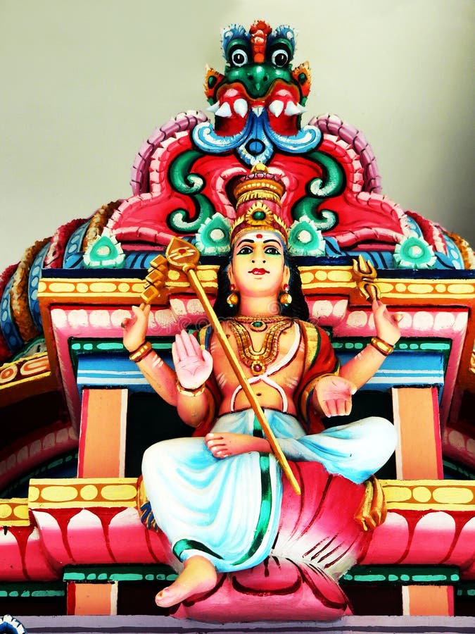 Interno di un Tempio Indiano immagine stock