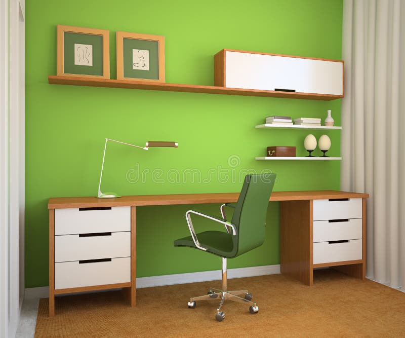 Interiore moderno dell'ufficio. royalty illustrazione gratis Interiore moderno dell'ufficio. royalty illustrazione gratis