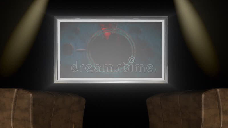 InteriorRoom,TV Countdown Shine,projector sound, stock footage