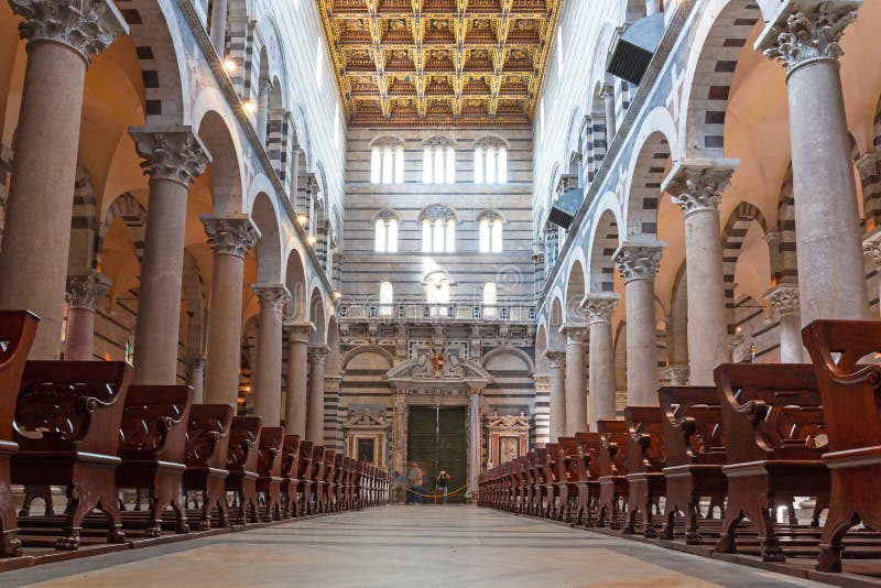 Interiors of Cathedral at the Leaning Tower of Pisa