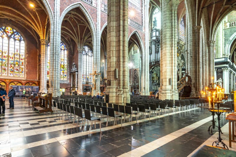 Interiors of Saint Bavo`s Cathedral, Gent, Belgium stock images Interiors of Saint Bavo`s Cathedral, Gent, Belgium stock images