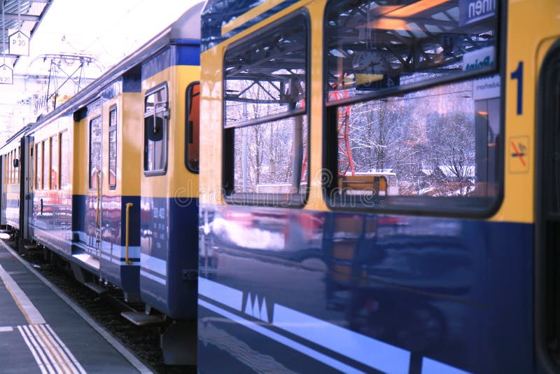 Interlaken Ost Train Station, Switzerland Stock Image Image of