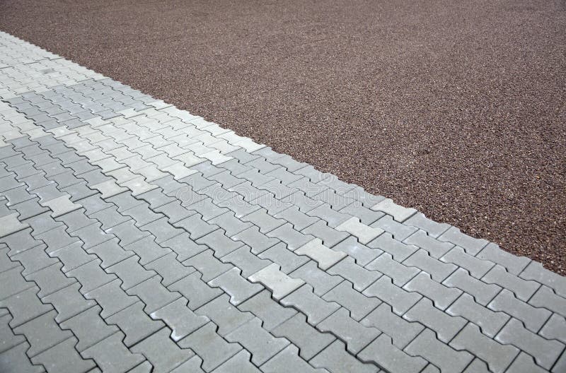 Interlocking Brick Flooring Stock Image Image of walkway, shape 19413147