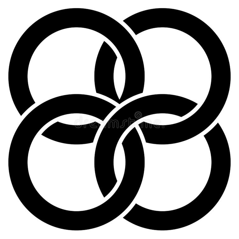 Four interlocking circles stock illustrations 23 four interlocking