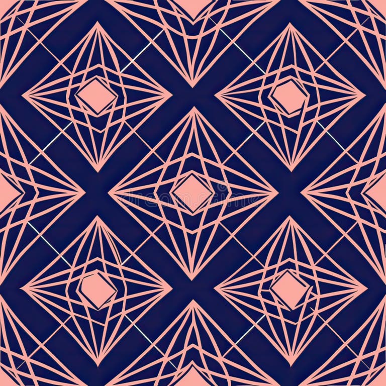 Interlocking Geometric Pattern Featuring Diamond Shapes Stock ...