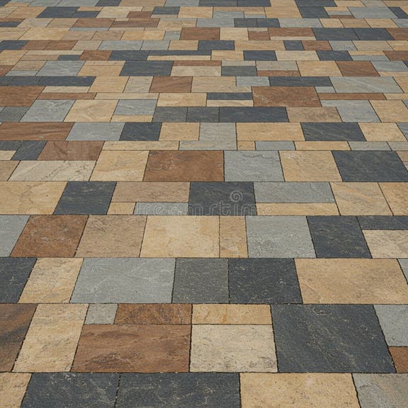 Interlocking Stone Tiles Create a Patterned Surface. the Tiles are ...