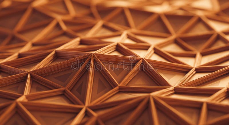 Interlocking wooden triangular patterns create a geometric texture. The design stock illustration