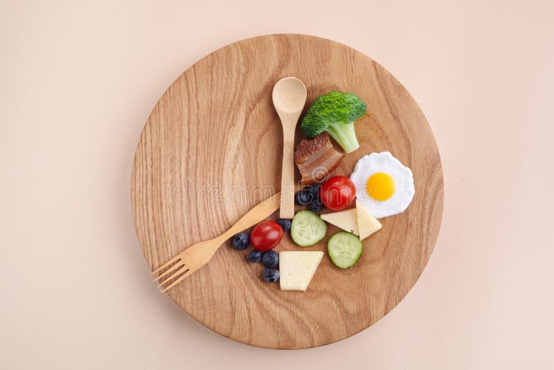 Intermittent fasting. Healthy breakfast, diet food concept. Organic meal. Fat loss concept. Weight loss. Top view. Intermittent fasting. Healthy breakfast, diet food concept. Organic meal. Fat loss concept. Weight loss. Top view