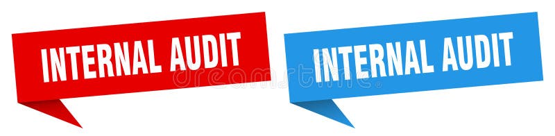 Internal audit banner. internal audit speech bubble label set. royalty free illustration