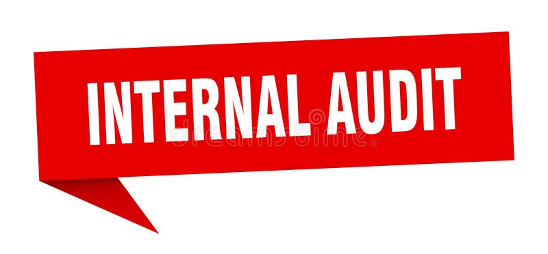Internal audit banner. internal audit speech bubble. vector illustration