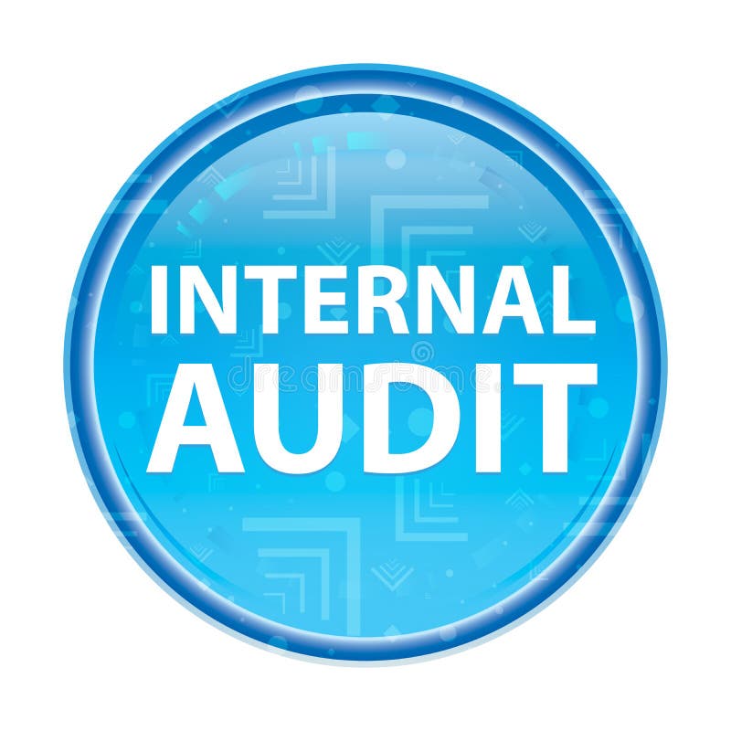 Internal Audit floral blue round button vector illustration