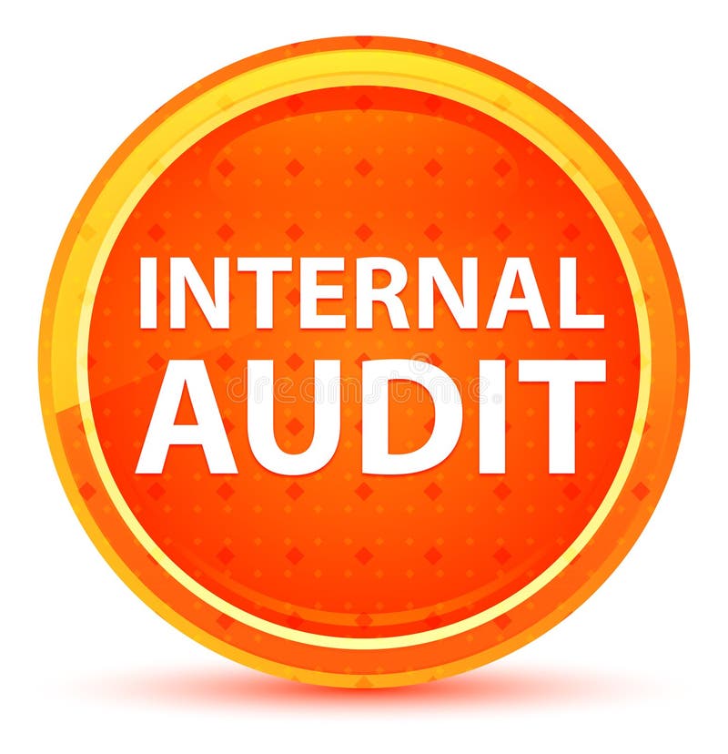 Internal Audit Natural Orange Round Button vector illustration