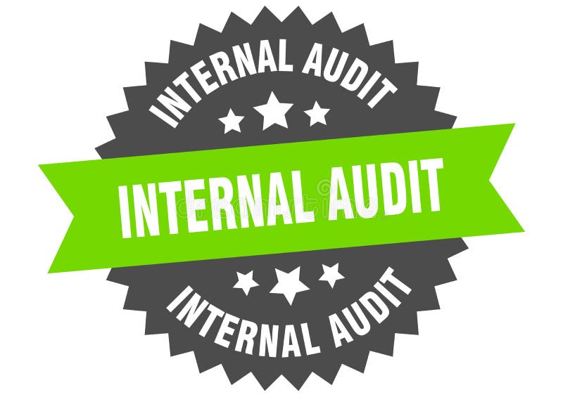 Internal audit sign. internal audit round isolated ribbon label. royalty free illustration