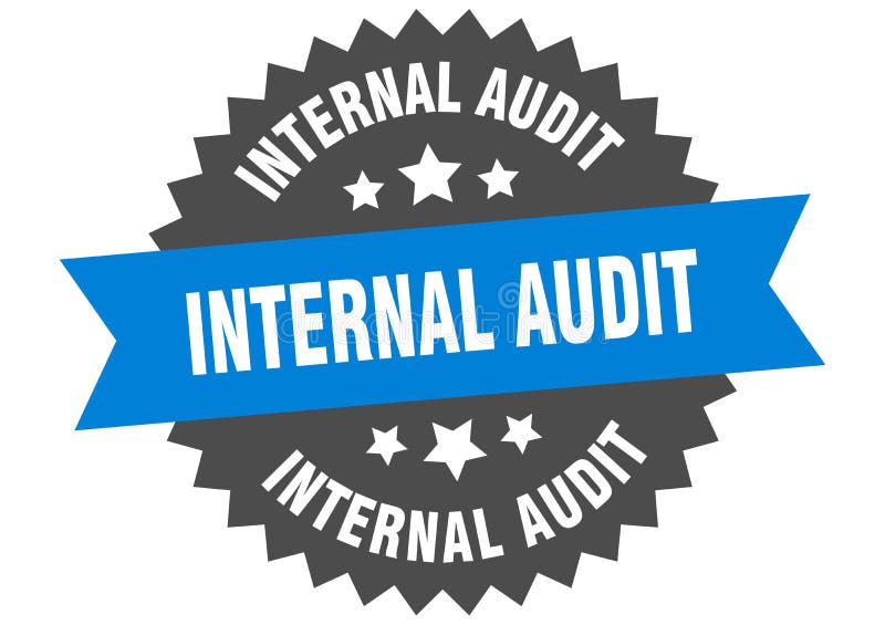Internal audit sign. internal audit round isolated ribbon label. vector illustration