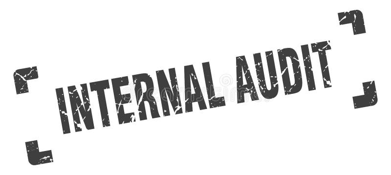 Internal audit stamp. square grunge sign isolated on white background royalty free illustration