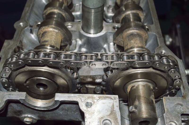 Internal Combustion Engine Camshaft Drive Chain Stock Photo Image of