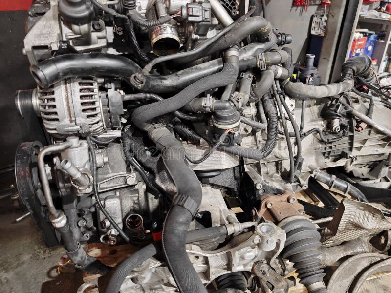 Internal combustion engine of a car royalty free stock photos