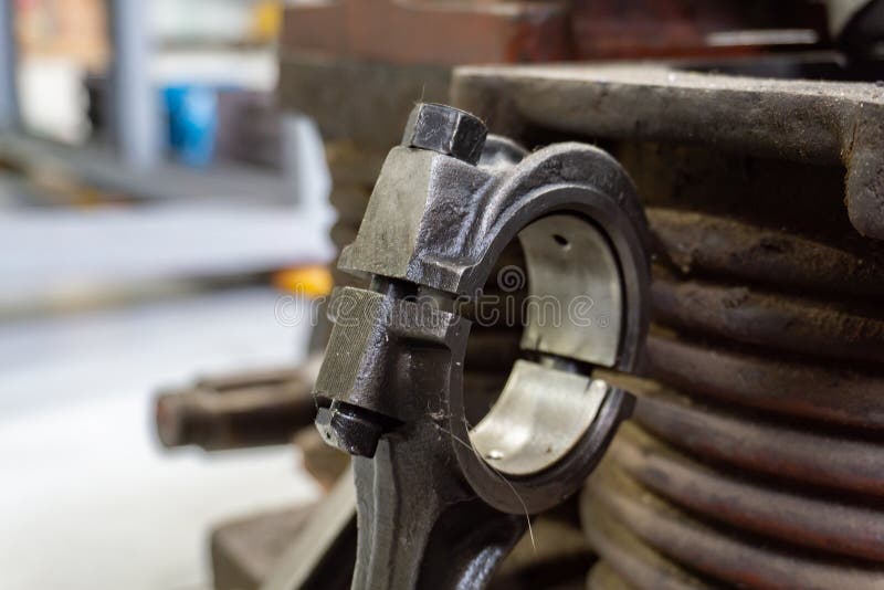 Internal Combustion Engine Disassembled, Piston, Connecting Rods, Rings