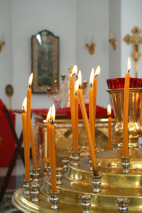 Internal furniture and candlestick of an orthodox temple 4