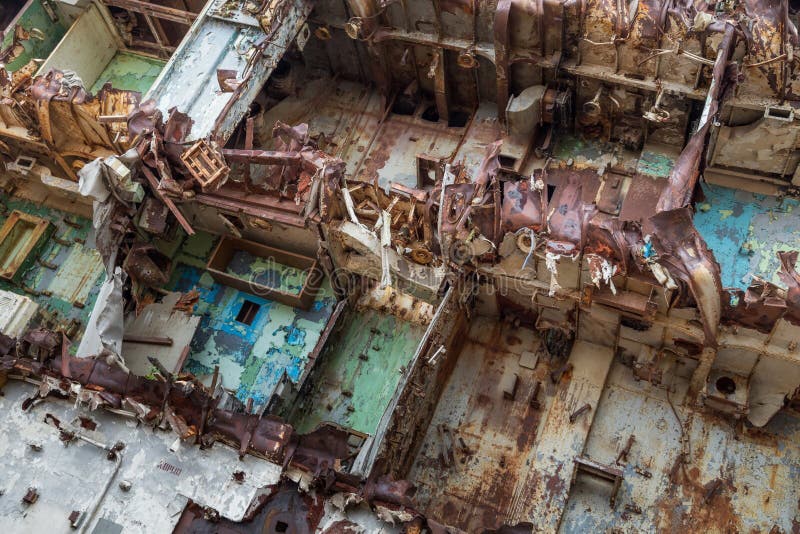 Internal Parts of Marine Ship. Stock Image Image of