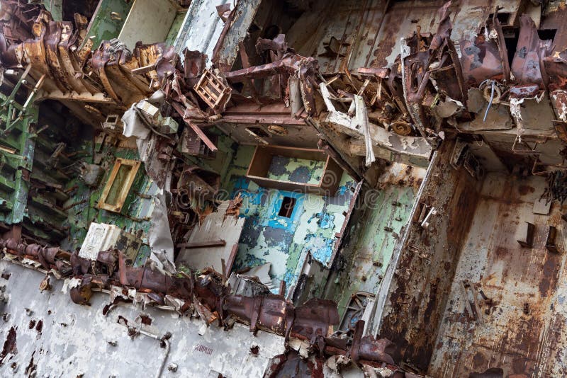 Internal Parts of Marine Ship. Stock Photo Image of