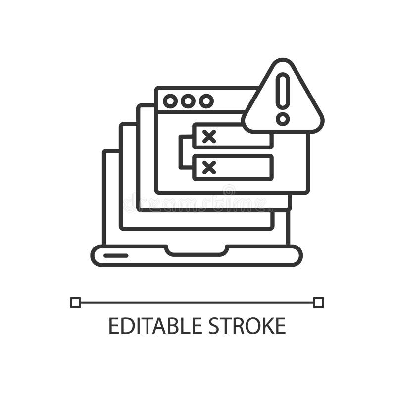 Internal server error linear icon stock illustration