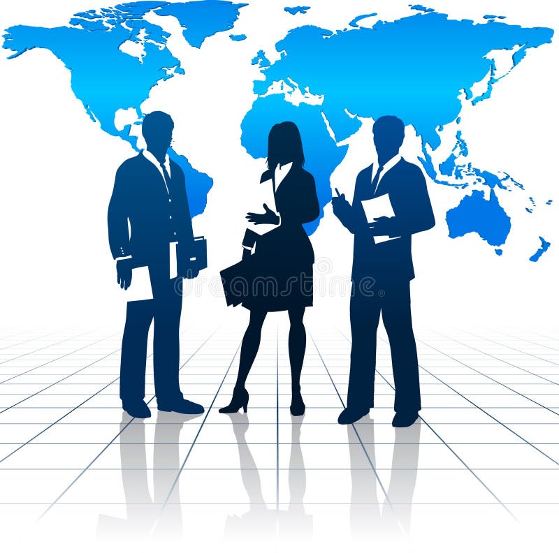 Internationaal Commercieel Team royalty-vrije illustratie Internationaal Commercieel Team royalty-vrije illustratie