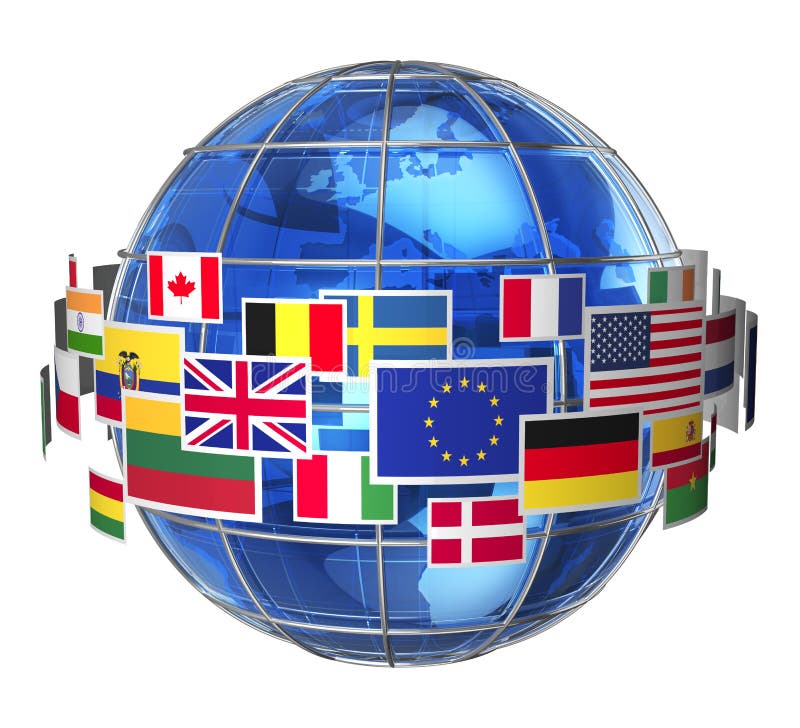 Internationaal communicatie concept royalty-vrije illustratie Internationaal communicatie concept royalty-vrije illustratie