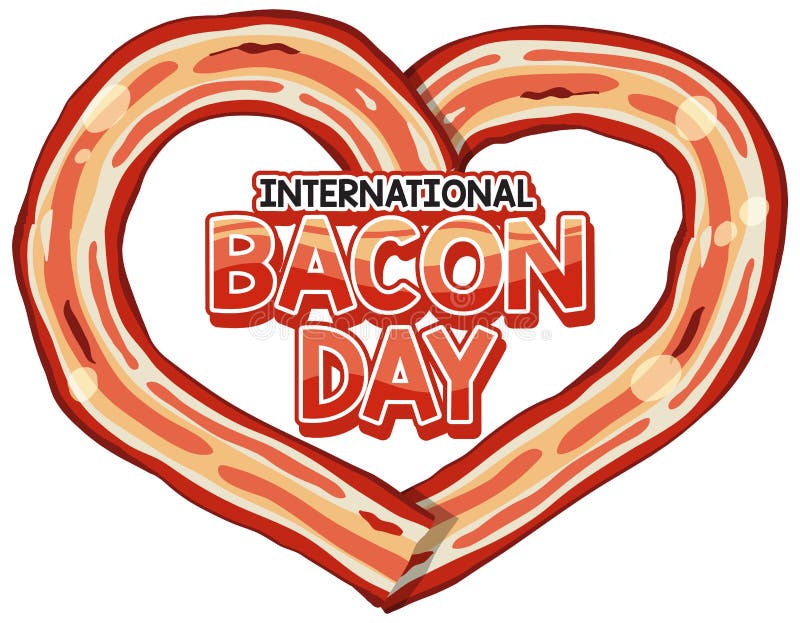 International Bacon Day Banner Design Stock Vector Illustration of