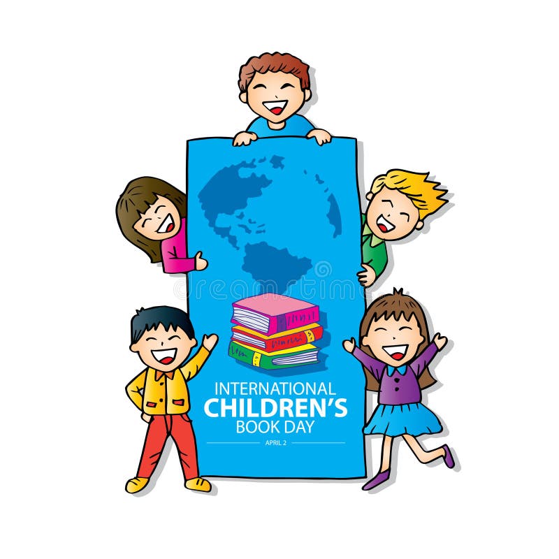 Международный день детской книги в младшей группе. International childrens book Day. Международный день детской книги. Международный день детской книги в детском саду. Вектор дети интернационал.