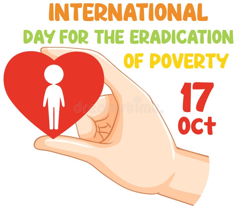 International Day for the Eradication of poverty. Ликвидация нищеты лого.