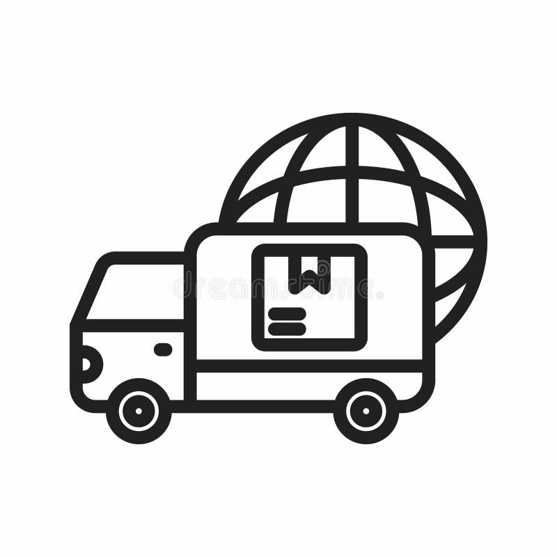 International Delivery icon vector image. stock illustration