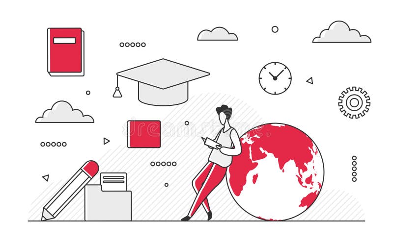 International education system stock illustration