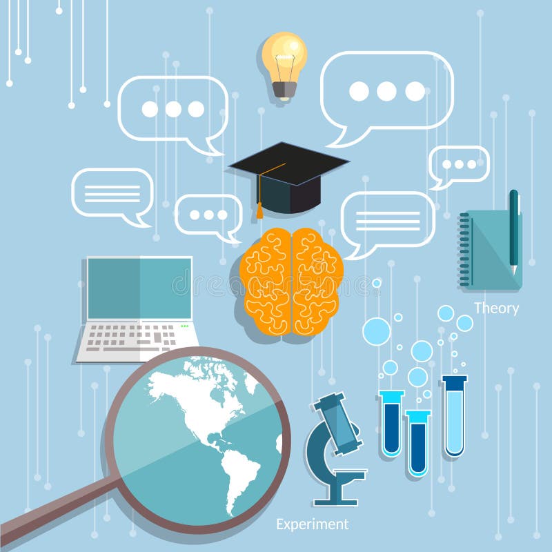 International education university college school objects royalty free illustration