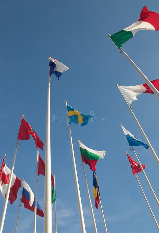 International flags stock image. Image of streamer, nations 21225