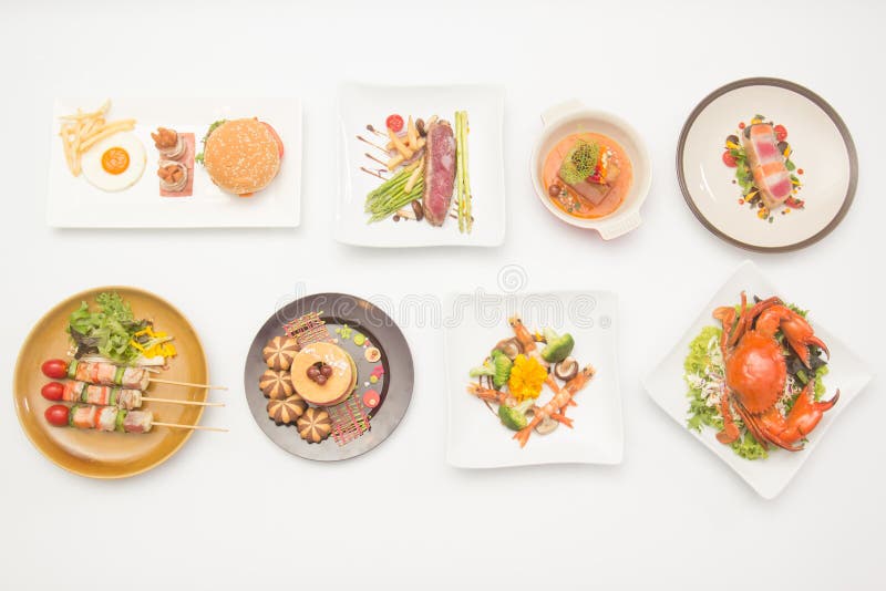 International Food for Dinner Stock Photo - Image of crab, choice: 78563128