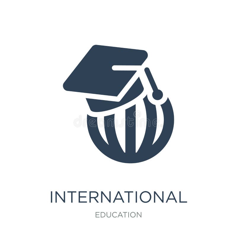 international graduate icon in trendy design style. international graduate icon isolated on white background. international vector illustration international graduate icon in trendy design style. international graduate icon isolated on white background. international vector illustration