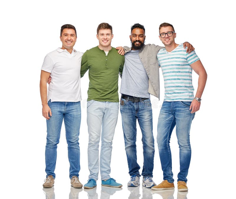 International group of happy smiling men stock photos International group of happy smiling men stock photos