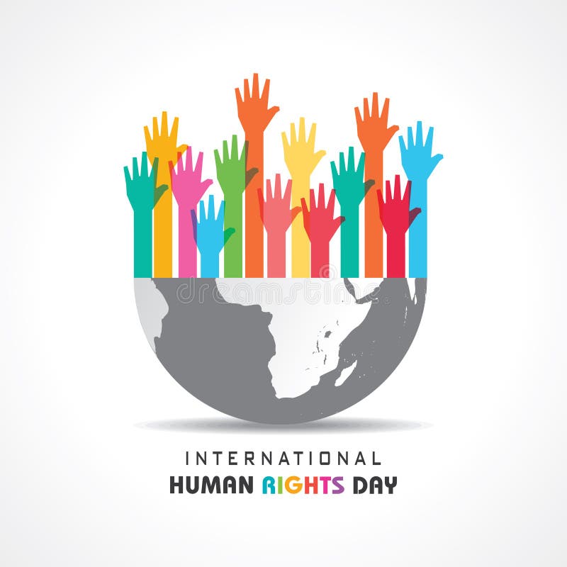 International Human Rights Day -10 December stock illustration