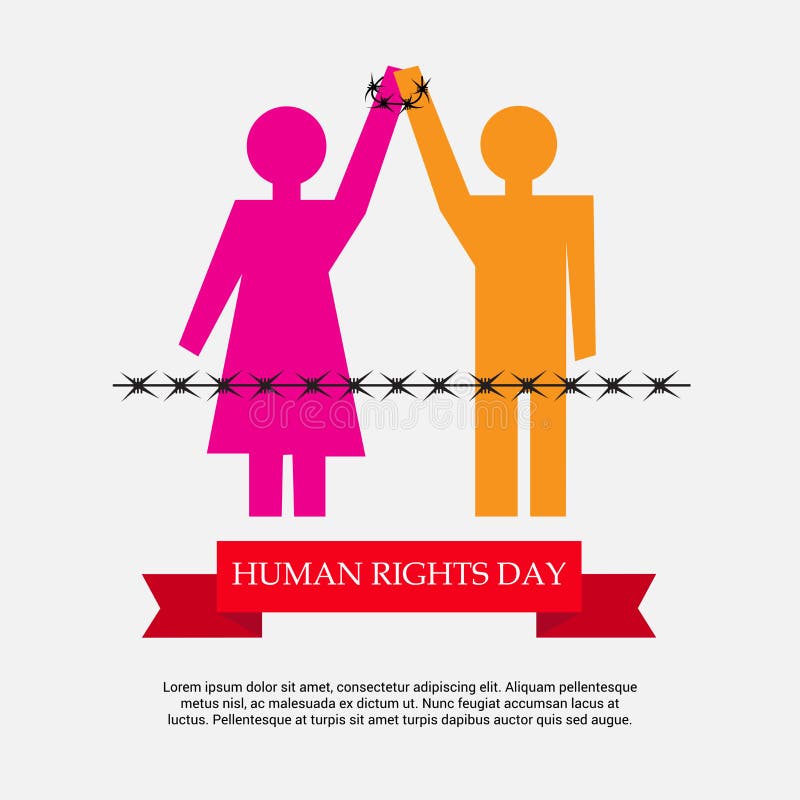 International Human Rights Day. Stock Illustration - Illustration of mentor,  humanitarian: 104098515